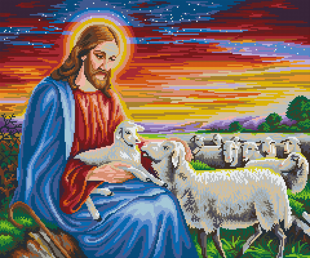 Good Shepherd Twenty-Four [24] Baseplate PixelHobby Mini-mosaic Art Kit image 0